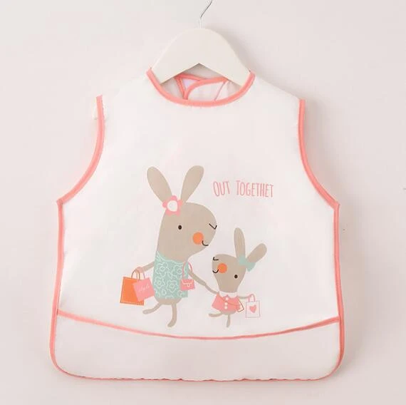 New  baby cute Animal printing bibs summer thin section breathable and waterproof baby apron baby eating  bibs