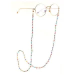 New custom fashion eyewear chain bohemian beaded color rice beads glasses rope simple pearl glasses chain eyewear accessory