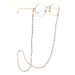 New custom fashion eyewear chain bohemian beaded color rice beads glasses rope simple pearl glasses chain eyewear accessory
