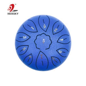 New design 6 inch 11 Tone drum Percussion Instrument steel tongue drum with Drum Mallets