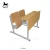 Import new design classroom furniture plywood double student desk and chair from China