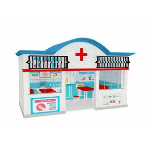 New design fine quality hospital theme kids plastic playhouse, used fun indoor playground equipment