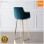 Import new design gold brass velvet high bar chair of bar furniture from China
