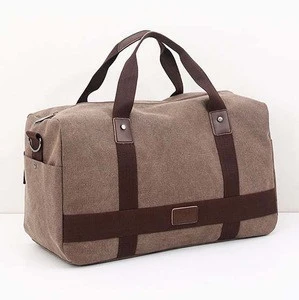 New design leather canvas travel bags weekend bag