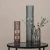 Import New design modern colorful vertical fluted bamboo joint shape glass vase decorative home accessories from China