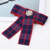 New Fashion Crystal Women Pins Statement Collar Brooches Canvas Bowknot Tie Brooches Wholesale Bow Brooches
