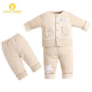 New hot selling products factory organic cotton boys newborn baby organic clothes sets 3 Piece Suit