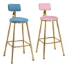 New Luxury Art Style Metal Wire Brushed Chrome Legs High Bar Stool For Coffee Shop