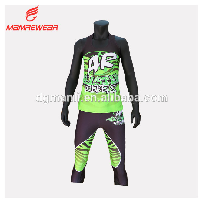 new pattern design your own cheerleading practice wear,sublimation plus size custom cheerleading uniforms for all star