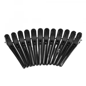 new product barber shop tools 12Pcs Black Hair Grip Clips Hairdressing Sectioning Cutting Hair Clamps Clip Professional Plastic