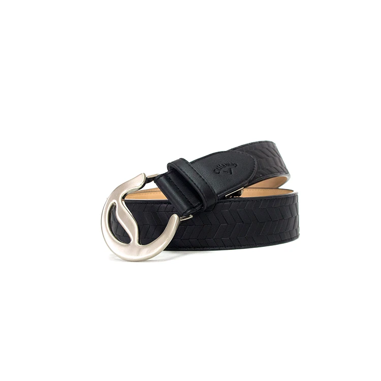 New Style Women&#x27;s PU Leather Belt Casual All Match Embossing Belt with Round Buckle