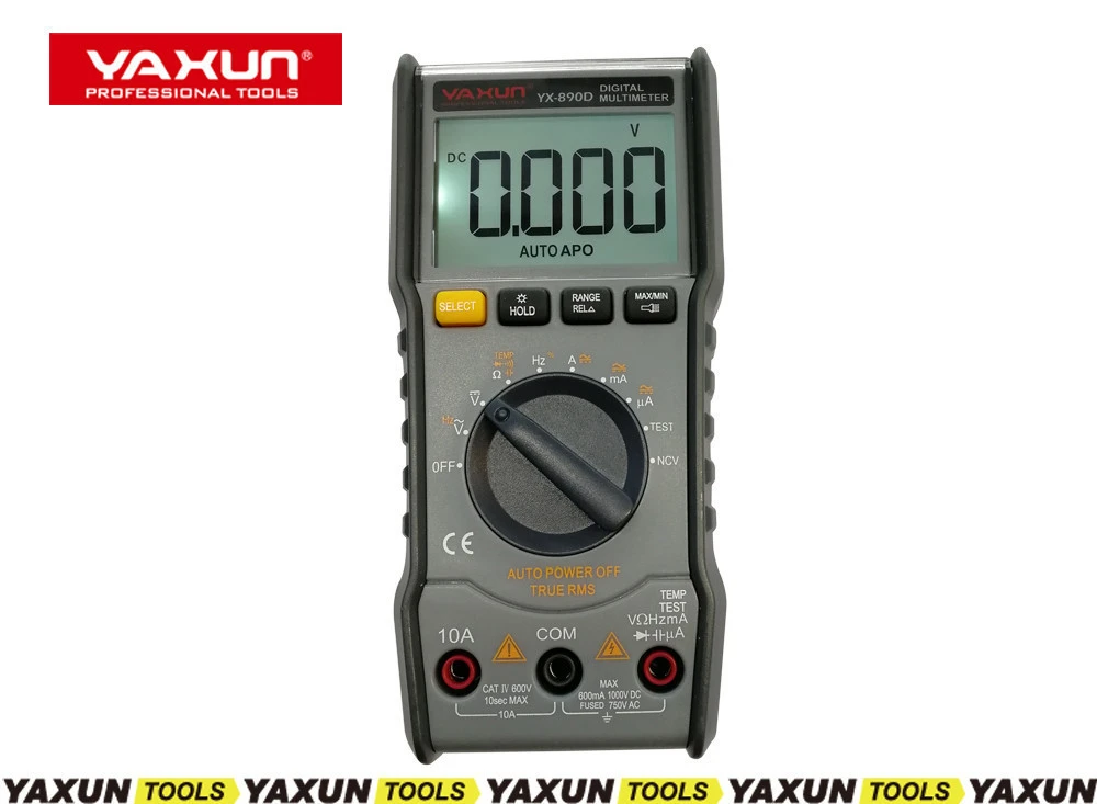 new YAXUN high quality autorange digital multimeter NCV True RMS TRMS 5999 Measuring   resistance AC/VC current volt etc
