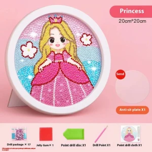 Newest Drawing toys for kids educational toys diy painting set white frame  5d diamond painting