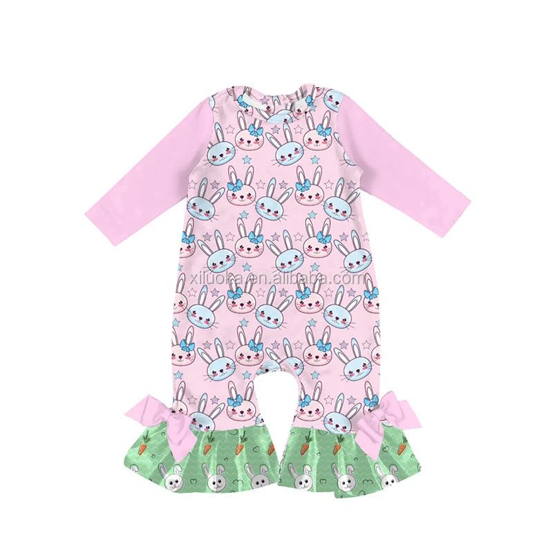 Newly Boutique Girls Wholesale Dress Market Baby Clothing Romper girls boutique clothing outfits Rabbit Girls Dresses