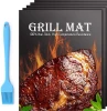 Non Stick BBQ Grilling Mats, Reusable and Easy to Clean, Barbecue Grilling Accessories Works on Electric Grill Gas Charcoal BBQ
