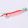 Octopus Squid Jigs Lure Mixed Color Cuttlefish Artificial Bait Wood Shrimp With Squid Hooks