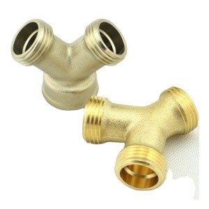 OEM 3/4&quot; Male and Female GH Thread Garden 3 Way Brass Water Pipe Tap Y Shaped Hose Connector