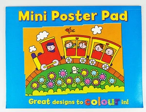 OEM cheap custom design jumbo  coloring book printing children painting mini poster pad