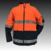 OEM polyester spandex hi vis orange softshell jacket construction industrial  road safety workwear