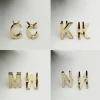 On stock DIY 26 alphabets metal letter logo for handbag,garments accessories hardware