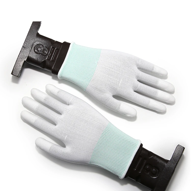 Online Wholesale Construction Working mechanic Equipment Safety Protection white pu coated gloves