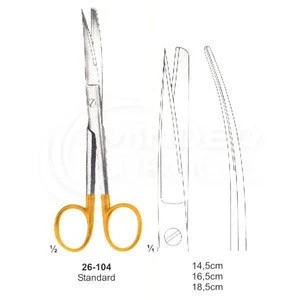Operating (Standard) Scissors TC Gold Straight/ Curved/ Orthopedic Surgical Instruments 2018