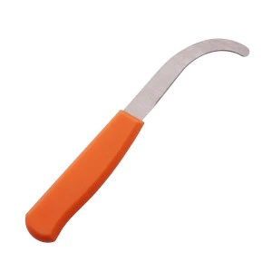 Orange PP Handle Curved Blade Banana Knife Fruit Knife