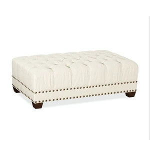 OT-016 Hotel Bedroom Fabric Bed End Stool Ottoman