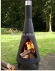 Outdoor chimenea with high temperature painted