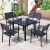 Import Outdoor furniture set of plastic wood dining chairs and tables from China