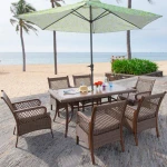 Outdoor Garden Furniture Sets Dining Chair Round Table 4seater Table Garden Furniture Patio Outdoor Furniture 5 Pcs Garden Set