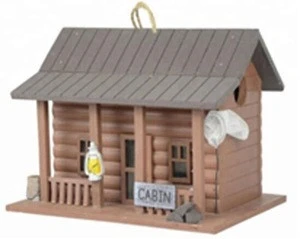 Outside Cabin style high quality wooden birdhouse