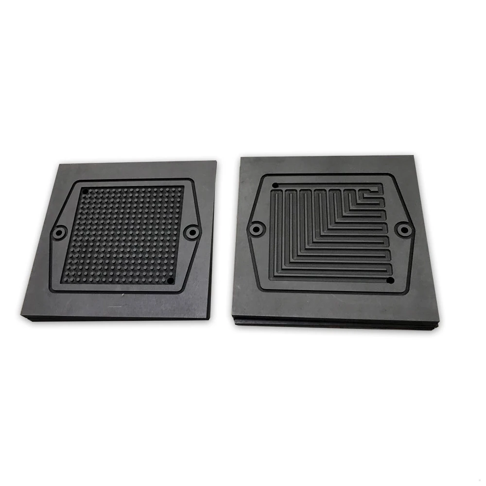 OUZHENG  Factory Graphite Bipolar plate fuel cell for Hydrogen Custom size machining flutes