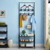 OWNSWING Clothes Shoe Rack Integrated Combination Household Shoes Hat Holder Bedroom Living Room Hanging Clothes Shoe Rack