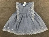 P0280 Manufacturer wholesale summer Children Clothing baby girls party dress with floral embroidery
