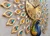 Import Peacock Wall Clock Metal Wall Clock with Diamonds for Home Decoration from China