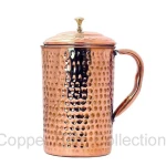 Plain New Designed With Brass handle having Matt Polish 100% Pure Copper Yoga Trending Copper Water And Milk Pitcher