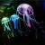 Import Plastic fish aquarium tank decorations glowing jellyfish from China