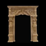 Polished stone marble door frame