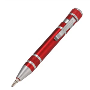 Portable 8 in 1 multi mini screwdriver Set pen Aluminum Tool