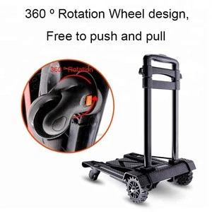 Portable 88lb Folding Hand Truck and Dolly Lightweight Luggage Cart Labor Saving Detachable Wheel Hand Trolley