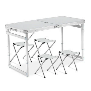 Portable folding table and chair set Aluminum table outdoor folding table