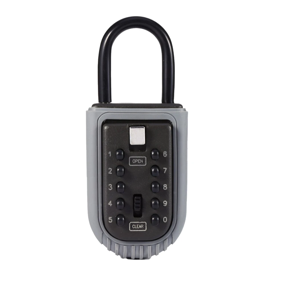 Portable Key Storage Security Lock 10-Digit Push Button Combination Multipurpose Padlock Security Key Safes