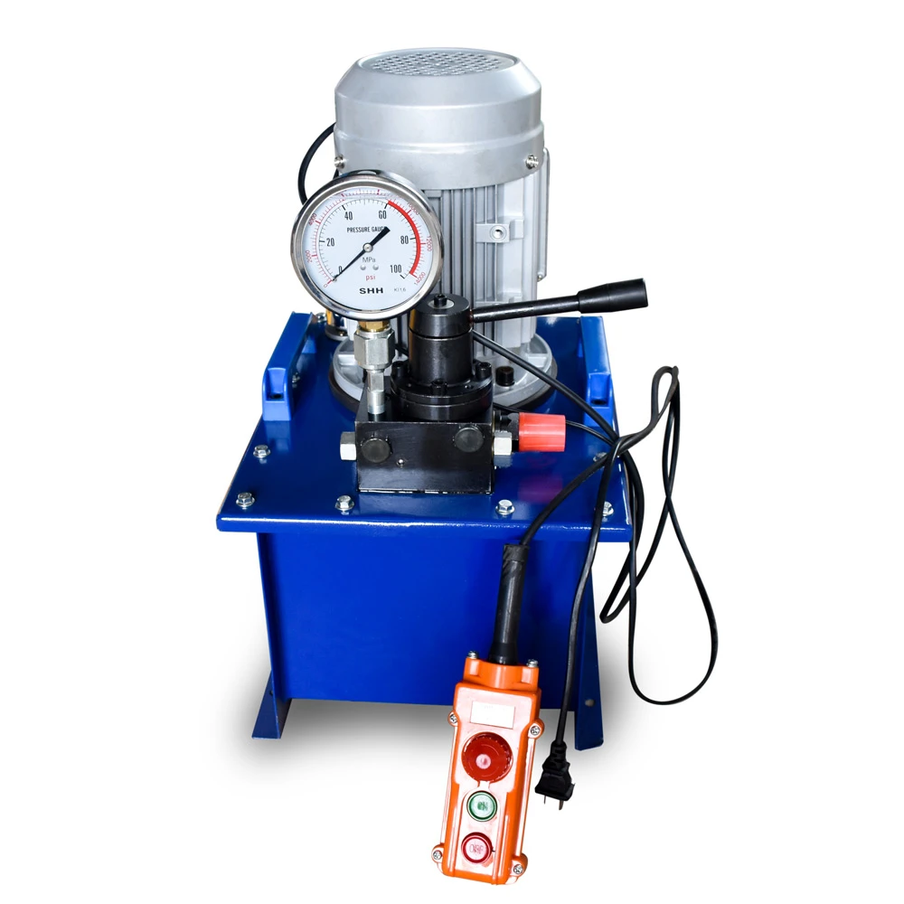Portable oil pump hydraulic tank motor set power unit with solenoid valve