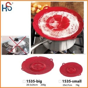 pot cover lids kitchen cookware rubber silicone spill stopper 1535