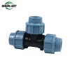 PP compression fitting HDPE COMPRESSION FITTING TEE with good price for irrigation system