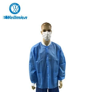 PP Non Woven  Disposable Visitor Hospital Uniform Lab Coat