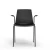 Import PP Plastic Back Powder Coatted 4 Legs Office Training Chair with Armrest from China