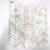 Premium Calacatta white fish scale mosaic tile for Wall