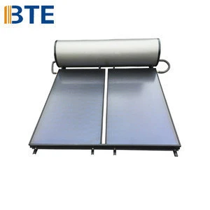 Pressurized water heater solar with flat plate solar collectors